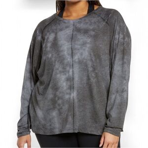 Zella Gray Tie Dye Long Sleeve Top